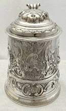 Georgian, George II, Silver Lidded Tankard. London 1738 Richard Bayley. 21.7 troy ounces.