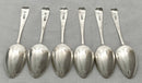 Georgian, George III, Set of Six Silver Teaspoons. London 1805 George Wintle. 2.8 troy ounces.
