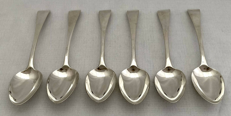 George III Six Silver Tablespoons for The Judges House York. London 1806 Eley & Fearn. 14.8 troy ounces.