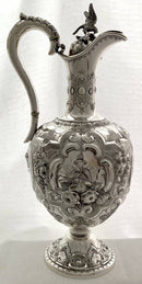 Victorian Silver Claret Jug. Sheffield 1865 Martin Hall & Co. 22.7 troy ounces