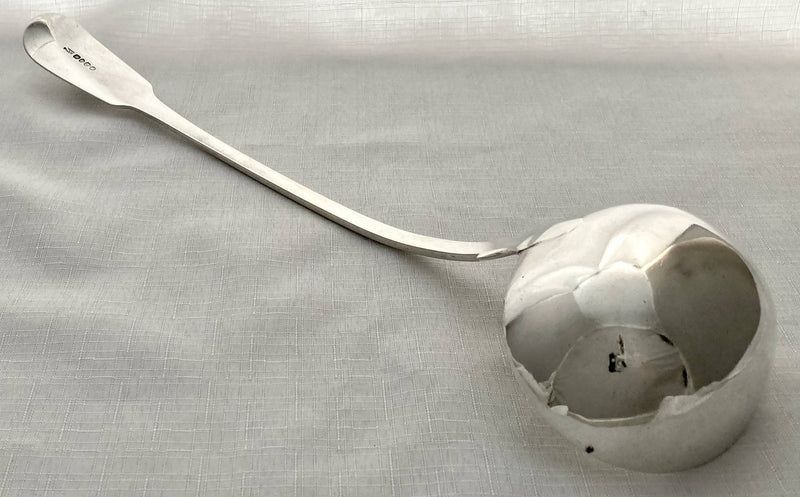 Georgian, George IV, Large Silver Soup Ladle. London 1824 William Chawner II. 8.3 troy ounces.