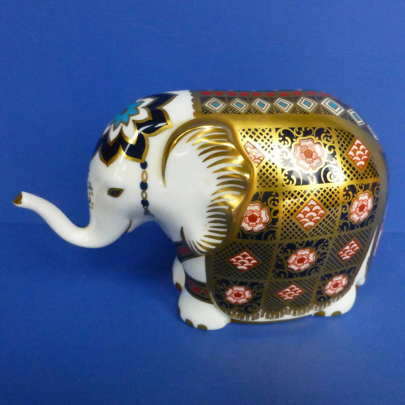 Royal Crown Derby Limited Edition Paperweight - Yorkshire Rose Elephant (Boxed)