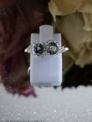 Burmese Spinel & White Zircon 925S Ring