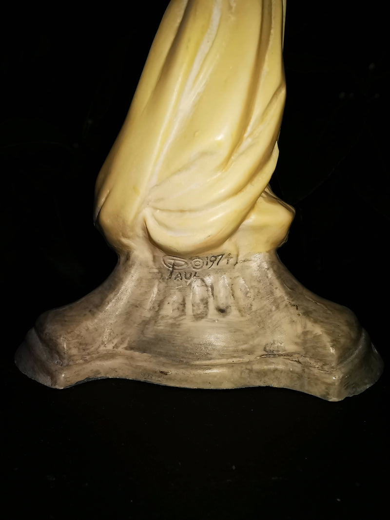 Rare signed Capodimonte Cherub Stand