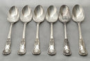 Georgian, George IV, Six Irish Silver King's Pattern Tablespoons. Dublin 1828 Thomas Farnett. 22.4 troy ounces.