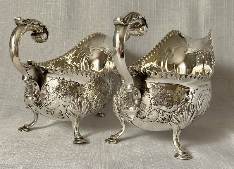 Georgian, George III, Pair of Silver Sauce Boats. London 1764 William Skeen. 13.7 troy ounces.