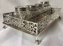 Georgian, George III, large silver galleried inkstand. London 1770 Robert Peaston. 20 troy ounces.