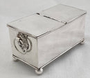 Early Victorian Silver Plate on Copper Inkstand, circa 1850.
